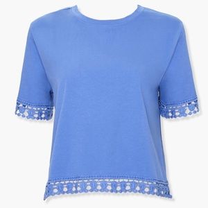 Crew Crochet-Trim Tee
